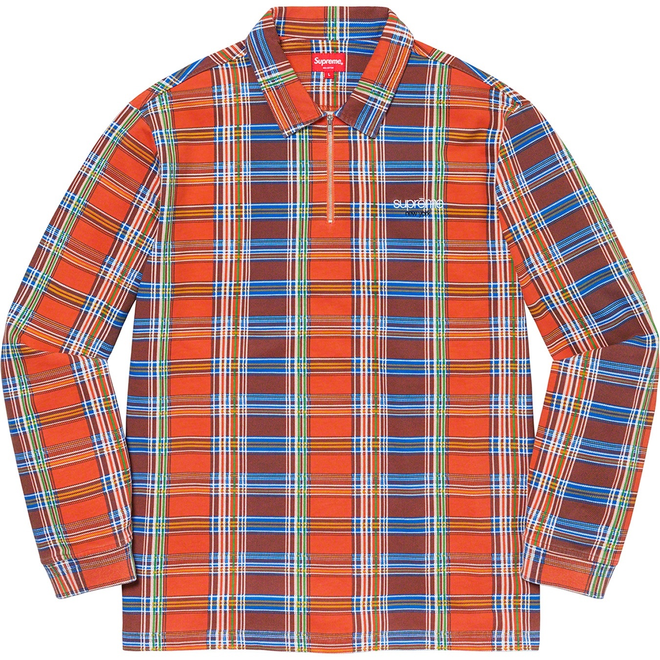 Plaid Zip Up L/S Polo view 7